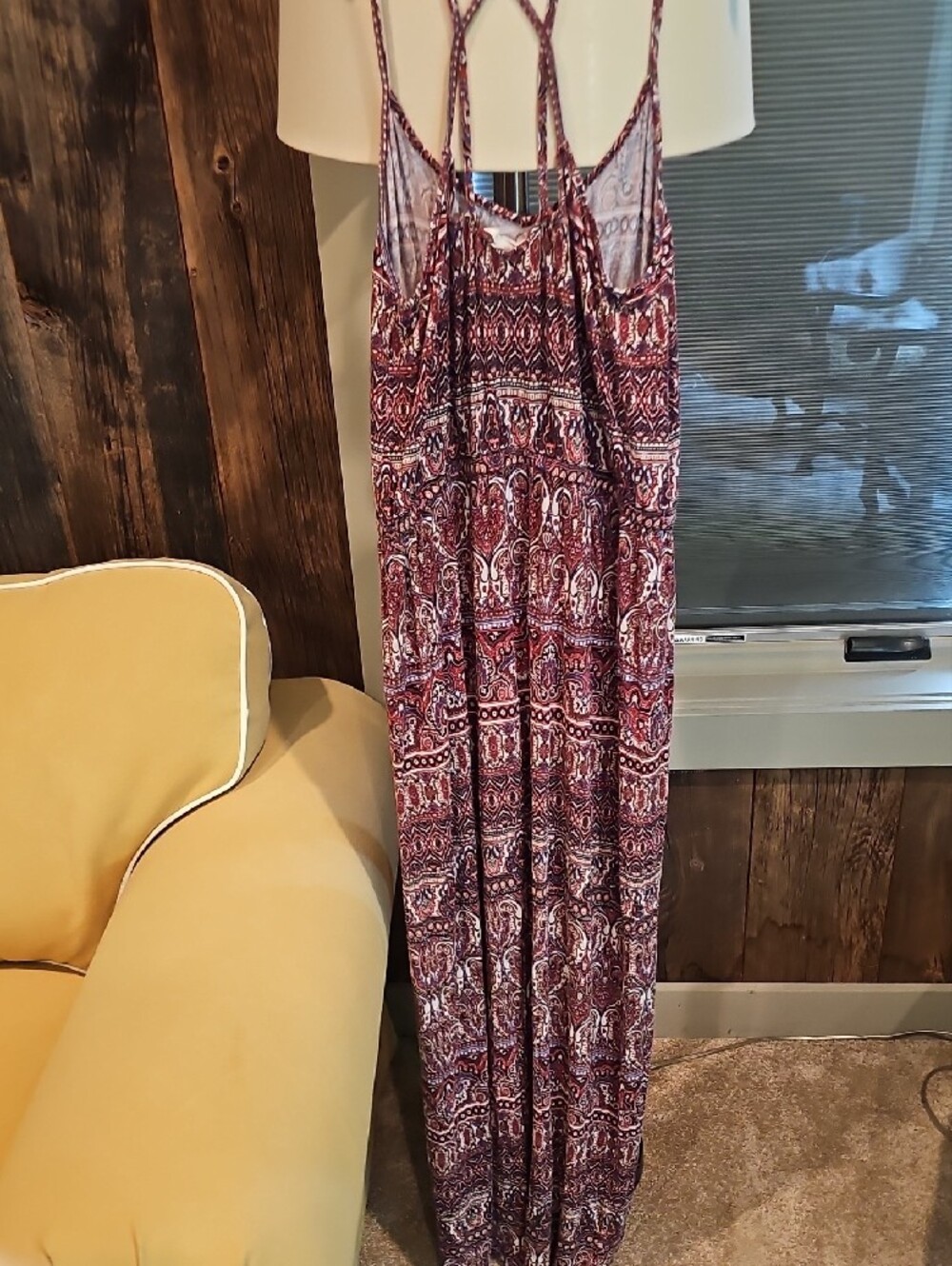 American Eagle Outfitters Red and White Printed Maxi Dress - Picture 3 of 3